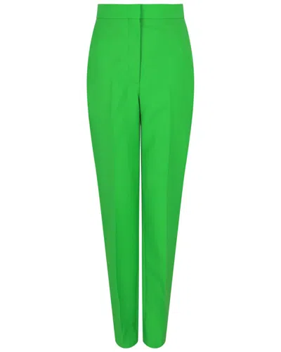 Alexander Mcqueen Wool & Mohair Trouser In Green