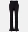 Alexander Mcqueen Wool And Silk-blend Straight Pants In Black
