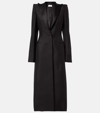 Alexander Mcqueen Wool And Cashmere-blend Coat In Black