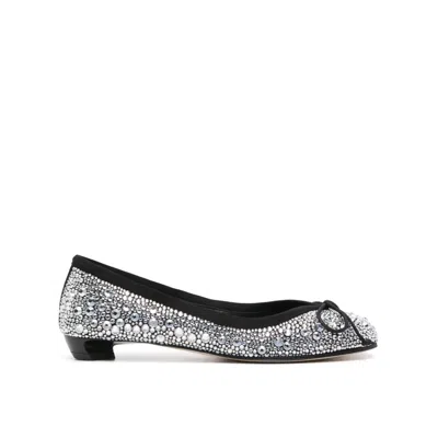 Alexander Mcqueen Wool Ballet Flats In Black