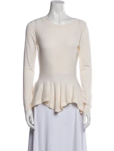Pre-owned Alexander Mcqueen Wool Bateau Neckline Sweater In Neutral