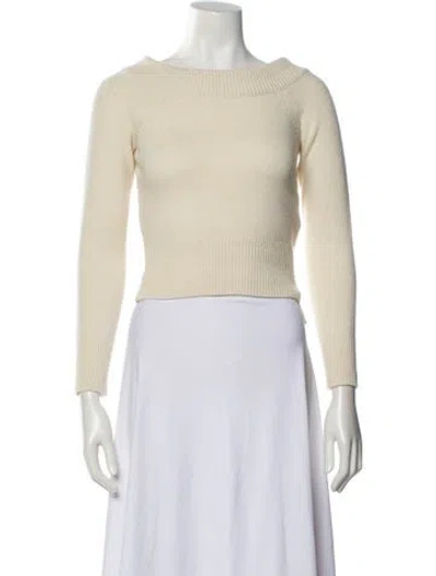 Pre-owned Alexander Mcqueen Wool Bateau Neckline Sweater In Neutral