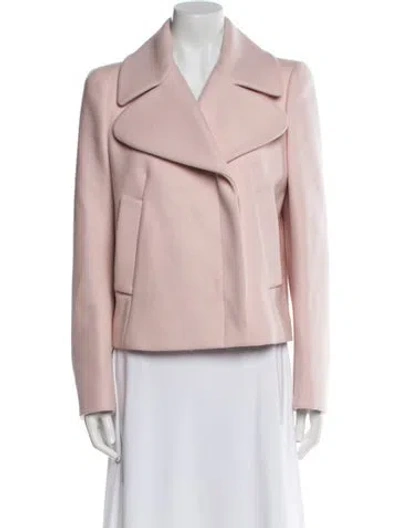 Pre-owned Alexander Mcqueen Wool Biker Jacket In Pink