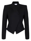 Alexander Mcqueen Long-sleeved Suit Jacket In Black