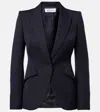 Alexander Mcqueen Wool Blazer In Blue