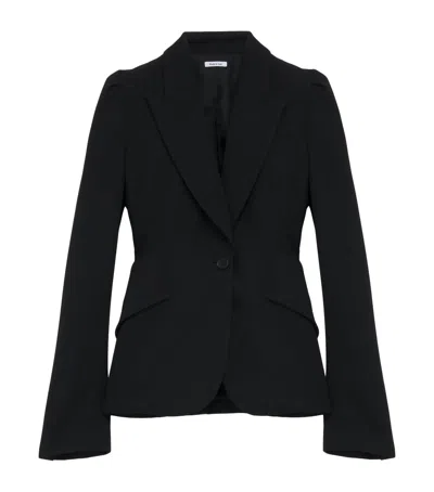 Alexander Mcqueen Wool Blazer In Black
