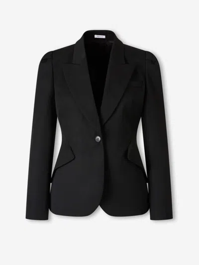 Alexander Mcqueen Wool Blazer In Black