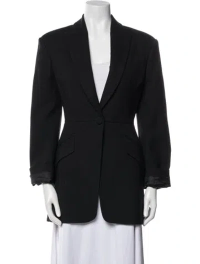 Pre-owned Alexander Mcqueen Wool Blazer In Black