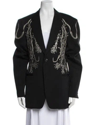 Pre-owned Alexander Mcqueen Wool Blazer In Black