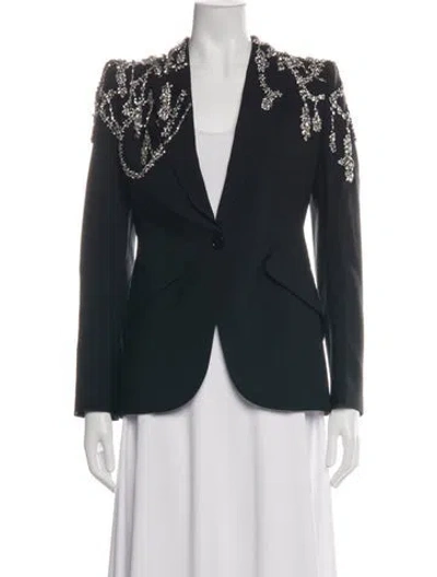 Pre-owned Alexander Mcqueen Wool Blazer In Black