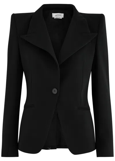 Alexander Mcqueen Wool Blazer In Black