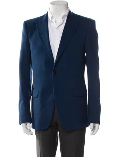 Pre-owned Alexander Mcqueen Wool Blazer In Blue