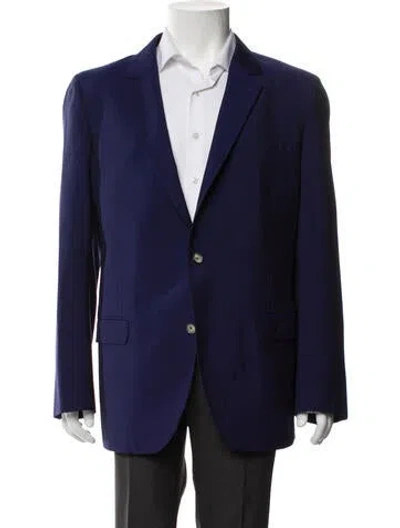 Pre-owned Alexander Mcqueen Wool Blazer In Blue