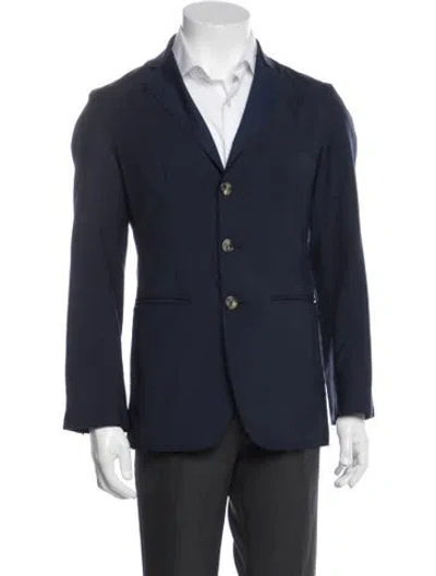 Pre-owned Alexander Mcqueen Wool Blazer In Blue