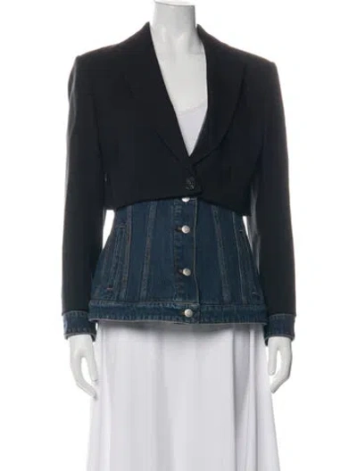 Pre-owned Alexander Mcqueen Wool Blazer In Blue