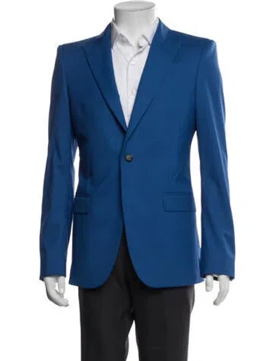 Pre-owned Alexander Mcqueen Wool Blazer In Blue