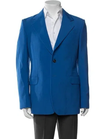 Pre-owned Alexander Mcqueen Wool Blazer In Blue