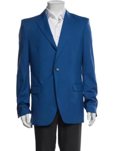 Pre-owned Alexander Mcqueen Wool Blazer In Blue