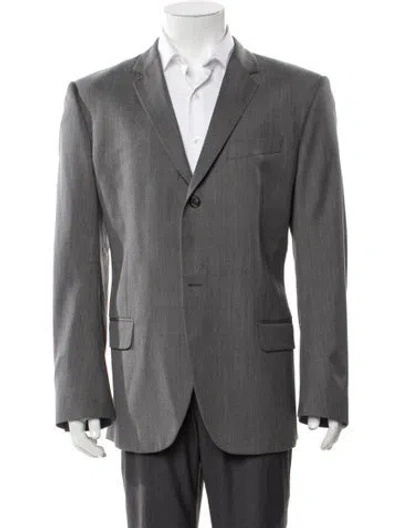 Pre-owned Alexander Mcqueen Wool Blazer In Gray