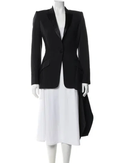 Pre-owned Alexander Mcqueen Wool Blazer In Gray