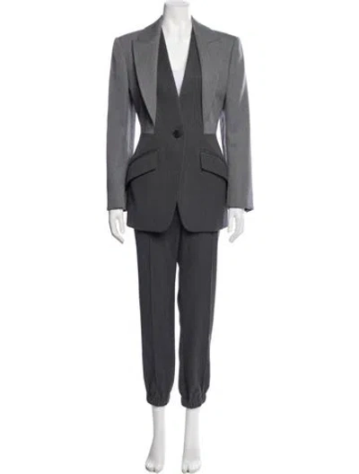 Pre-owned Alexander Mcqueen Wool Blazer In Gray