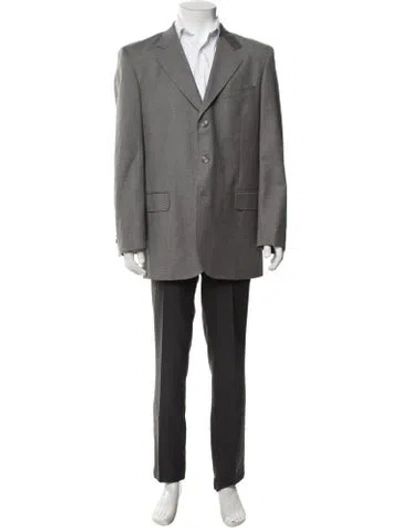 Pre-owned Alexander Mcqueen Wool Blazer In Grey