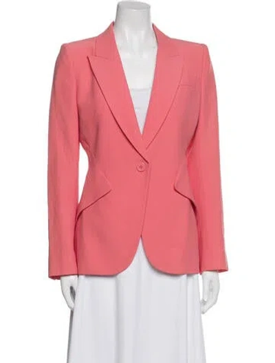 Pre-owned Alexander Mcqueen Wool Blazer In Pink