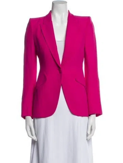 Pre-owned Alexander Mcqueen Wool Blazer In Pink