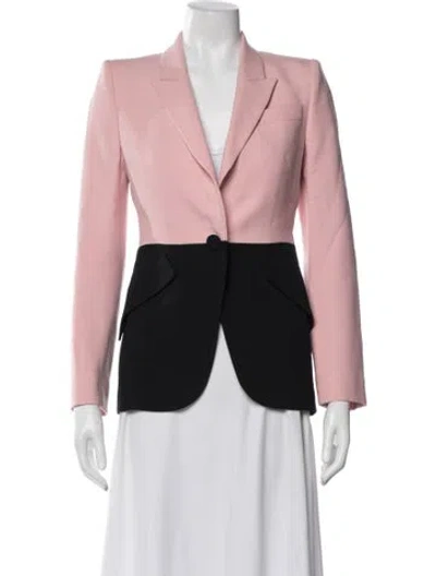 Pre-owned Alexander Mcqueen Wool Blazer In Pink