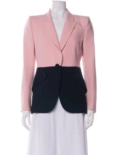 Pre-owned Alexander Mcqueen Wool Blazer In Pink
