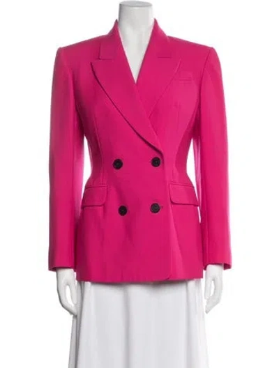 Pre-owned Alexander Mcqueen Wool Blazer In Pink