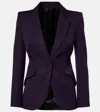 Alexander Mcqueen Wool Blazer In Purple
