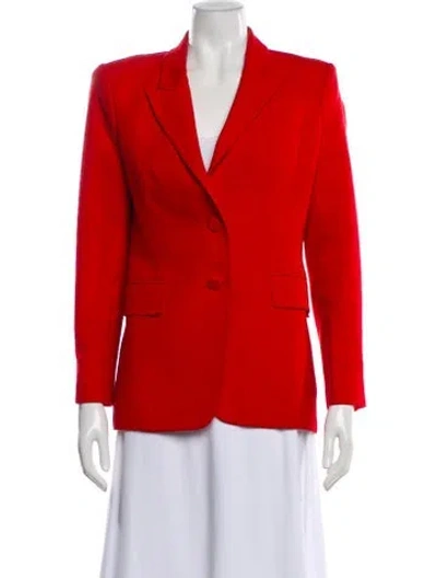 Pre-owned Alexander Mcqueen Wool Blazer In Red