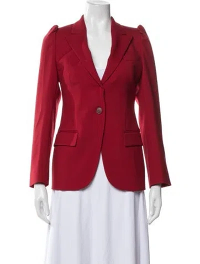 Pre-owned Alexander Mcqueen Wool Blazer In Red