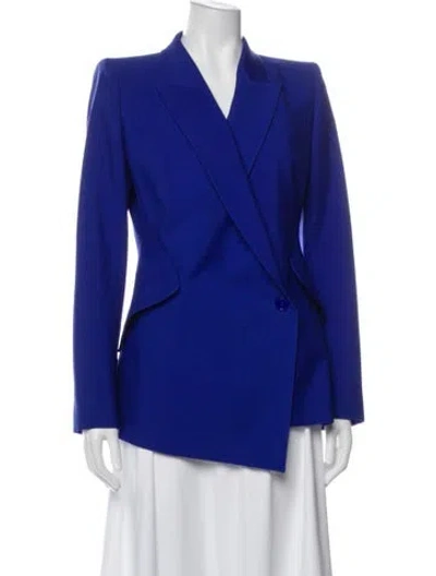 Pre-owned Alexander Mcqueen Wool Blazer W/ Tags In Blue