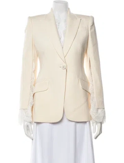 Pre-owned Alexander Mcqueen Wool Blazer W/ Tags In Neutrals