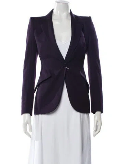 Pre-owned Alexander Mcqueen Wool Blazer W/ Tags In Purple