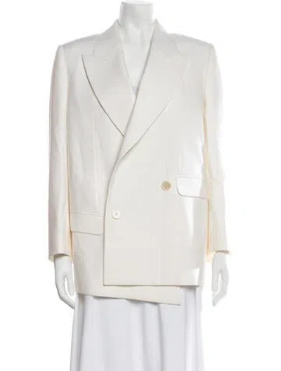 Pre-owned Alexander Mcqueen Wool Blazer In White