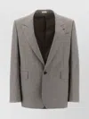 Alexander Mcqueen Wool Blazer With Peak Lapels And Back Slit