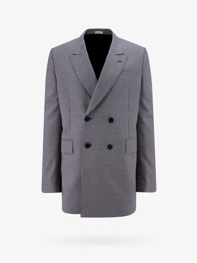Alexander Mcqueen Wool Blazer With Pied-de-poule Motif