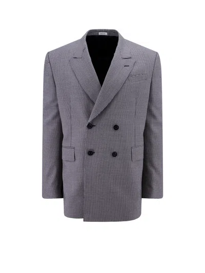 ALEXANDER MCQUEEN WOOL BLAZER WITH PIED-DE-POULE MOTIF