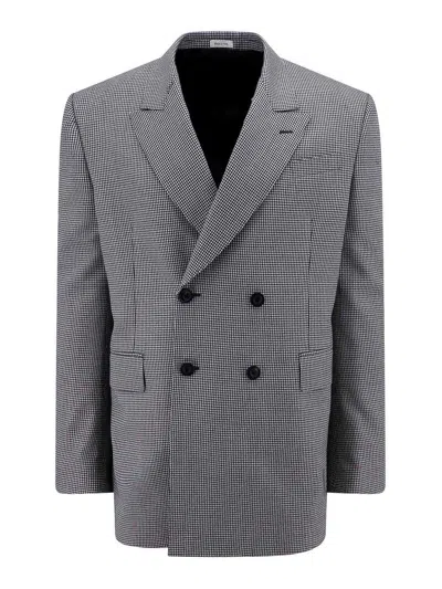 ALEXANDER MCQUEEN WOOL BLAZER WITH PIED-DE-POULE MOTIF