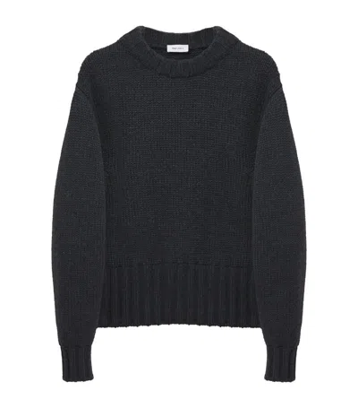 Alexander Mcqueen Wool-blend Crew-neck Sweater In Grey