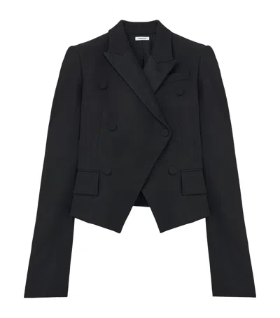 Alexander Mcqueen Wool-blend Double-breasted Blazers In Black