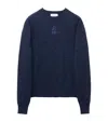 Alexander Mcqueen Men's Melange Wool Blend Sweater In Blue