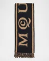 Alexander Mcqueen Wool-blend Logo Jacquard Scarf