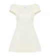 Alexander Mcqueen Square-neck Short-sleeve Mini Day Dress In White