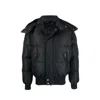 Alexander Mcqueen Wool Blend Padded Bomber In Black