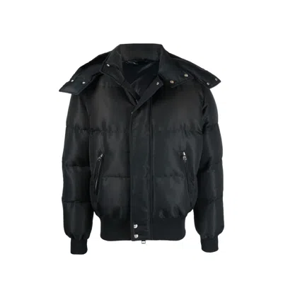 Alexander Mcqueen Wool Blend Padded Bomber Men In Black