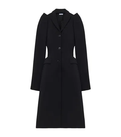 ALEXANDER MCQUEEN WOOL-BLEND STRUCTURED COAT